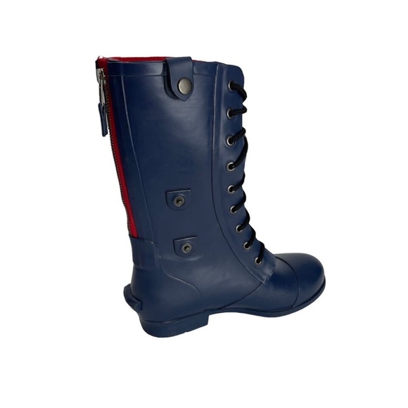 Irewash Kids 5 Rain Rubber Boot Back Zip Blue - Picture 4 of 11